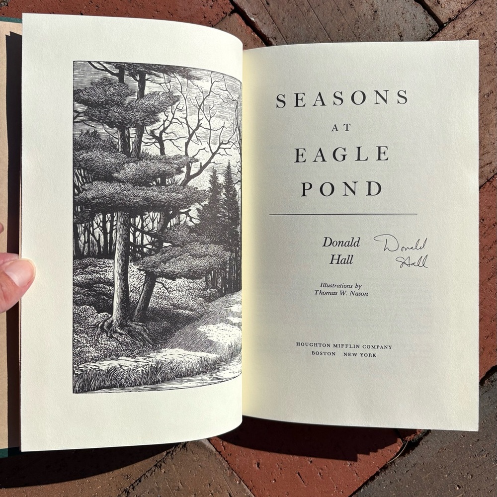 Signed Seasons at Eagle Pond Donald Hall New Hampshire New England